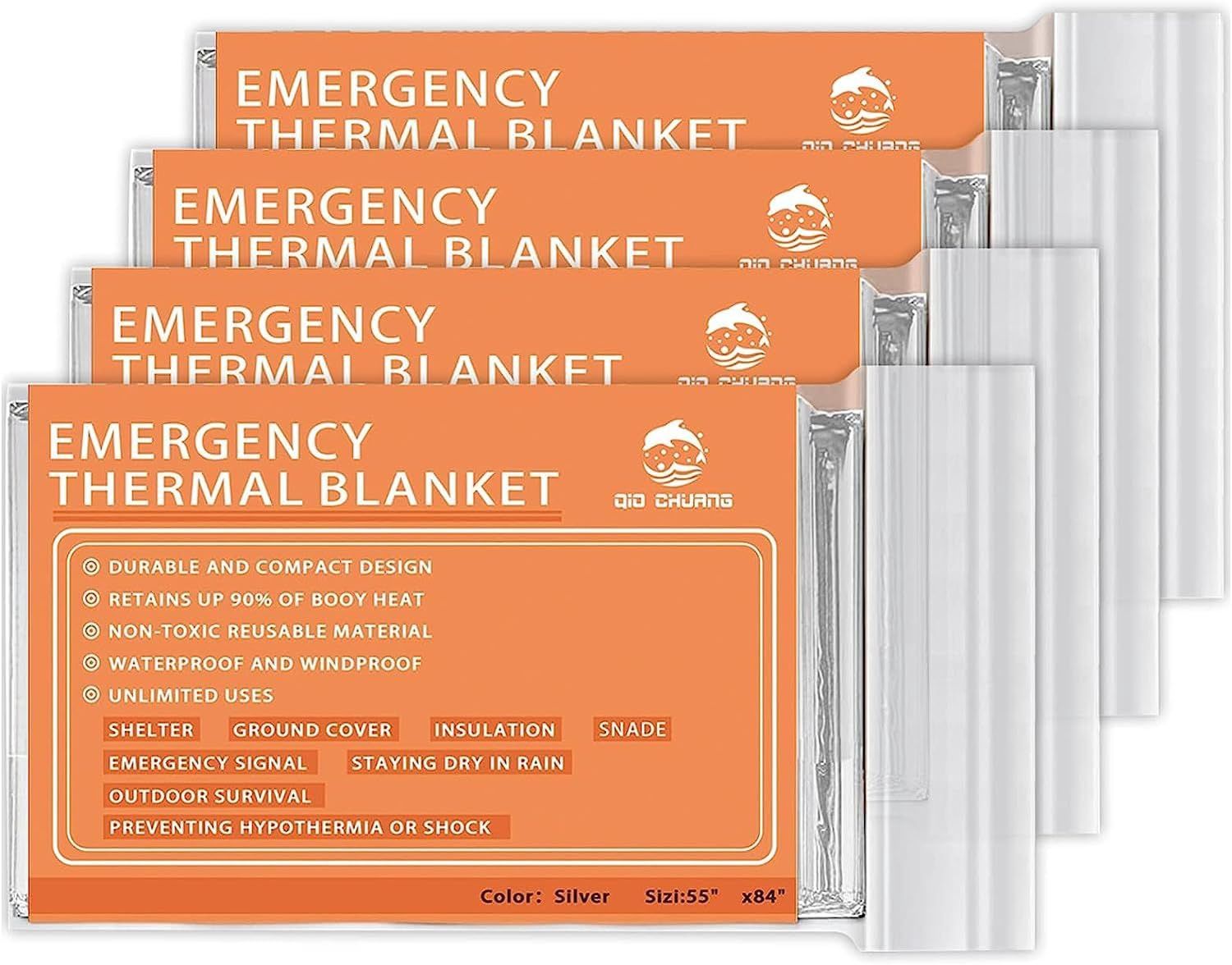 Emergency Blanket 4 Pack