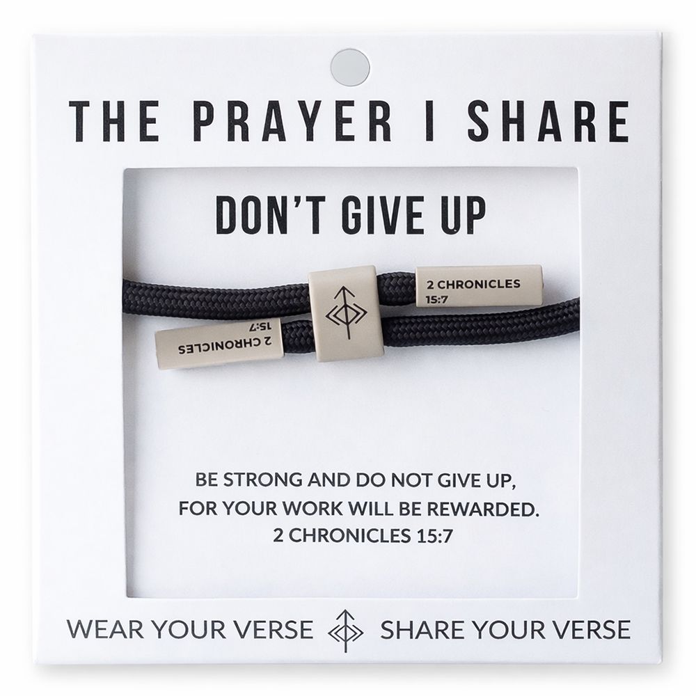 DON'T GIVE UP Christian Cord Bracelet