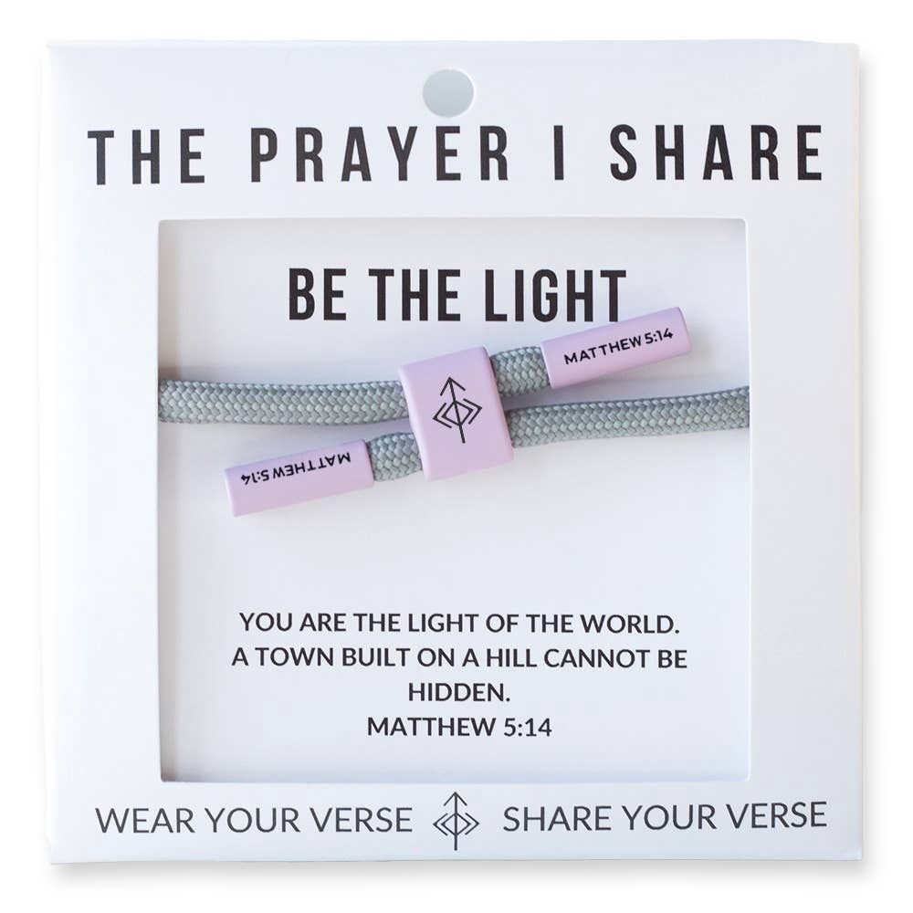 BE THE LIGHT Bracelet, Christian Cord Bracelet