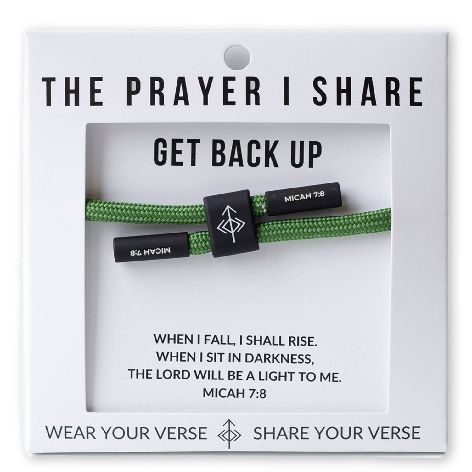 GET BACK UP Bracelet, Christian Cord Bracelet