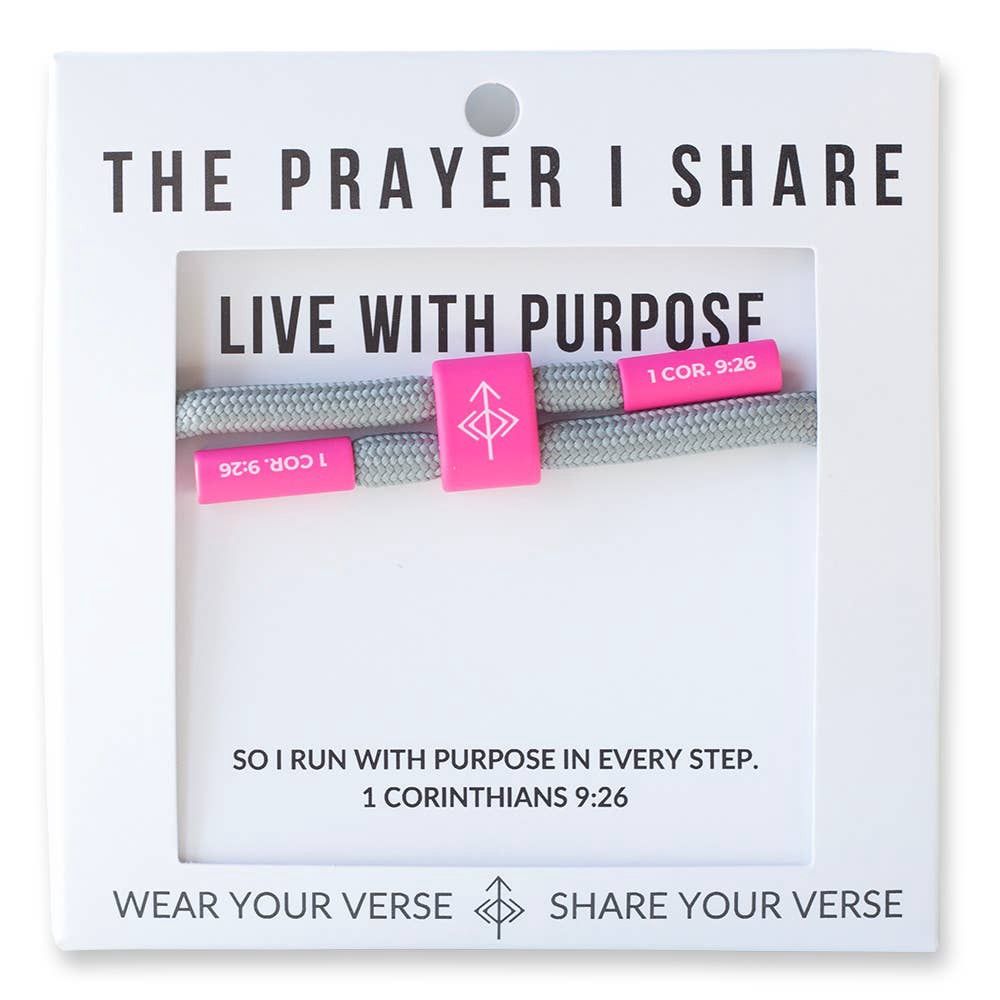 LIVE WITH PURPOSE Bracelet, Christian Cord Bracelet
