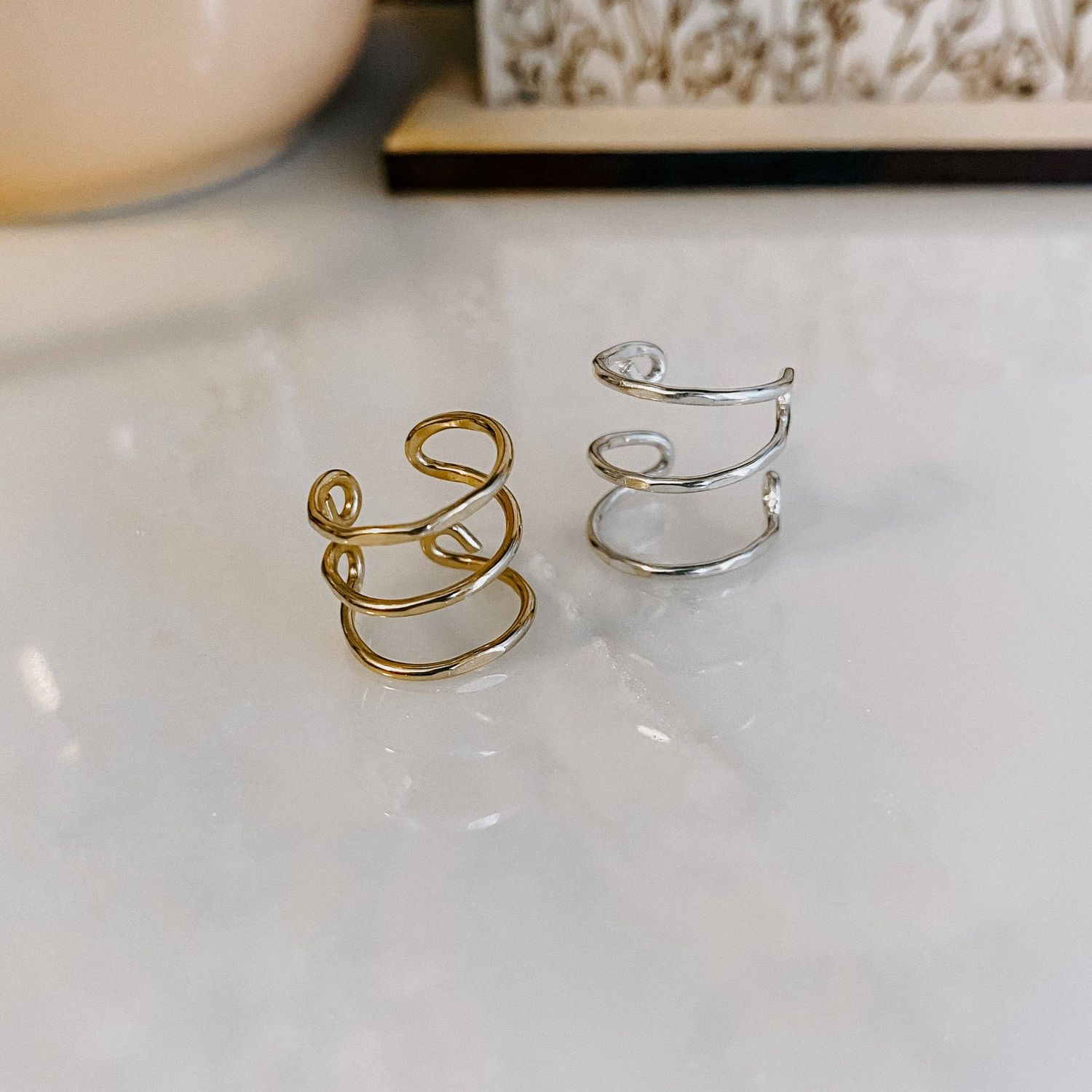 Triple Bar Ear Cuff - Sterling Sliver