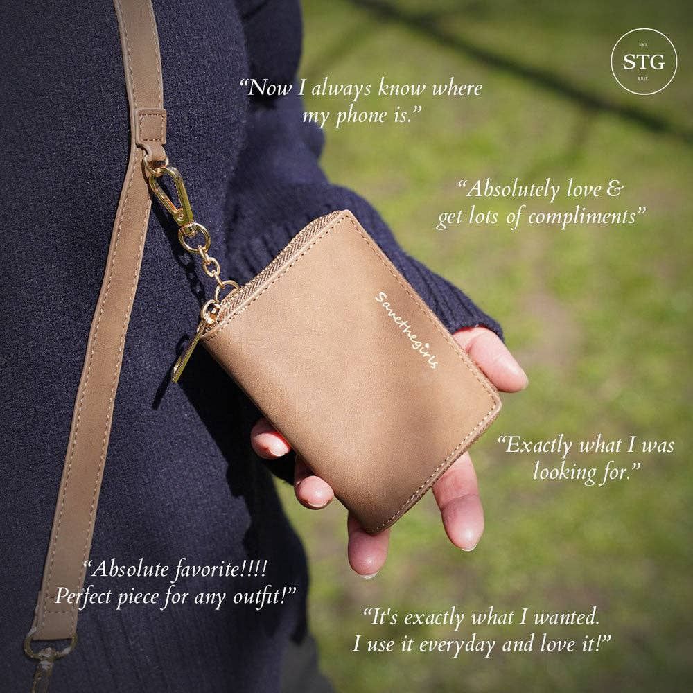 Clip &amp; Go Strap w/Pouch Brushed Vegan Leather