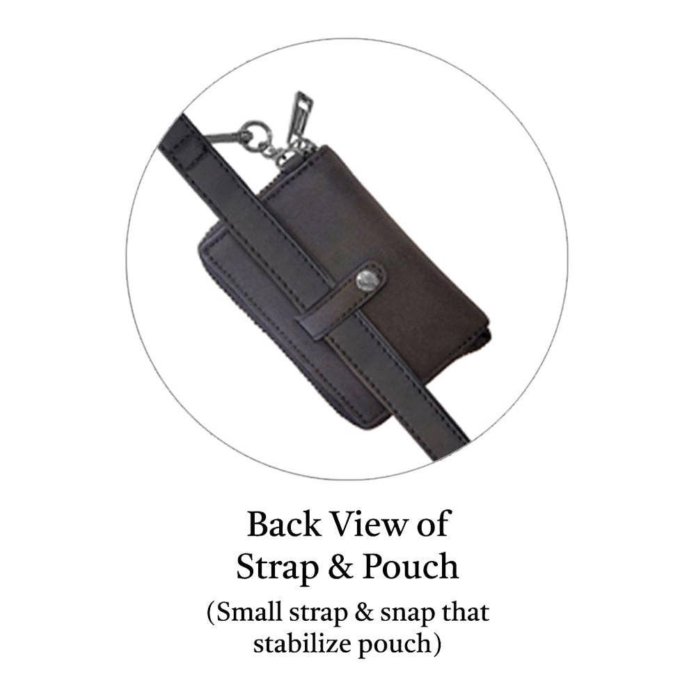 Clip &amp; Go Strap w/Pouch Brushed Vegan Leather