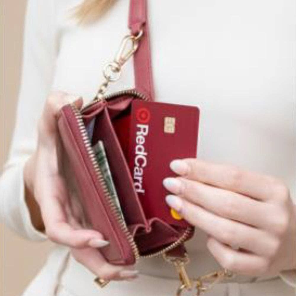 Clip &amp; Go Strap w/Pouch Brushed Vegan Leather