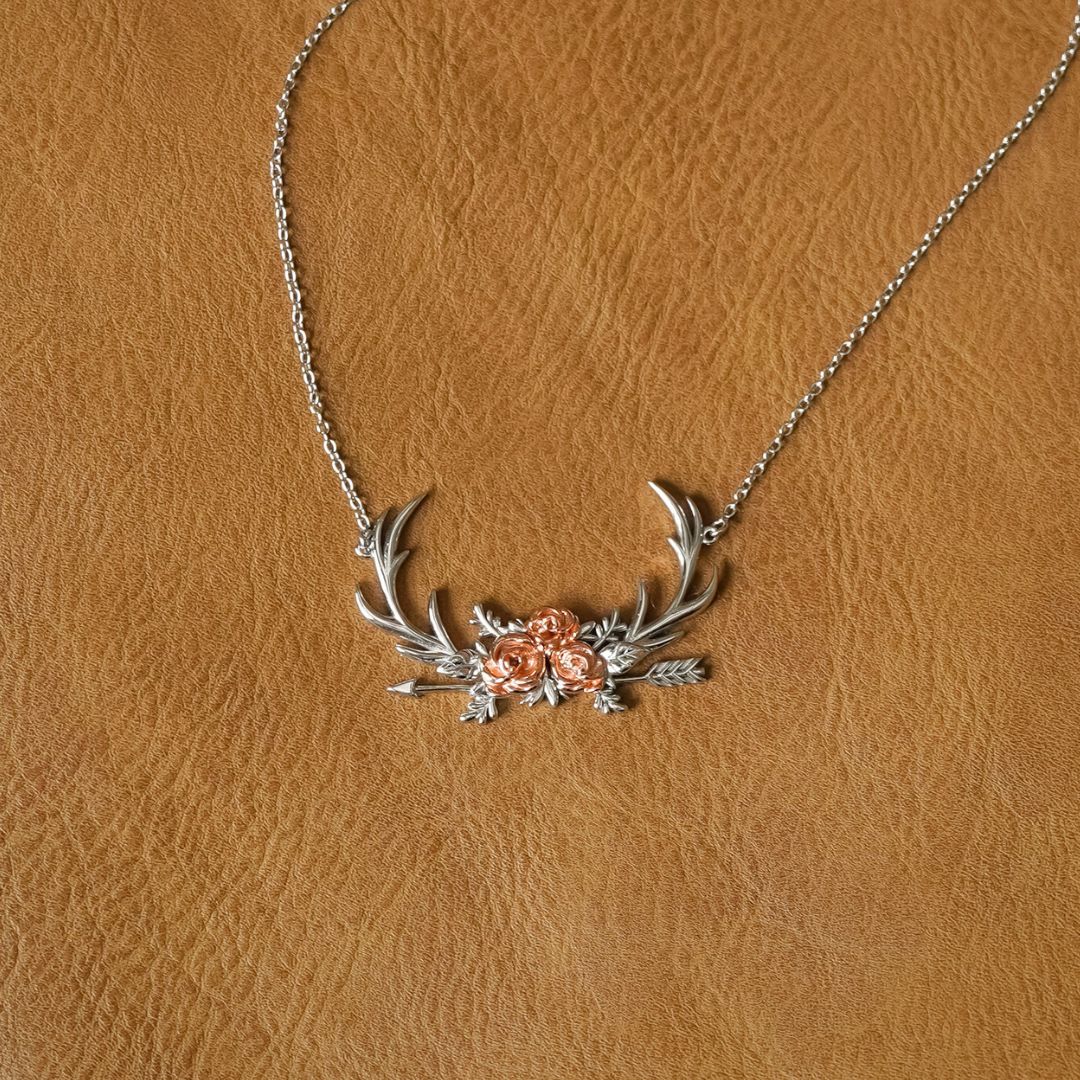 The Antler &amp; Floral Necklace
