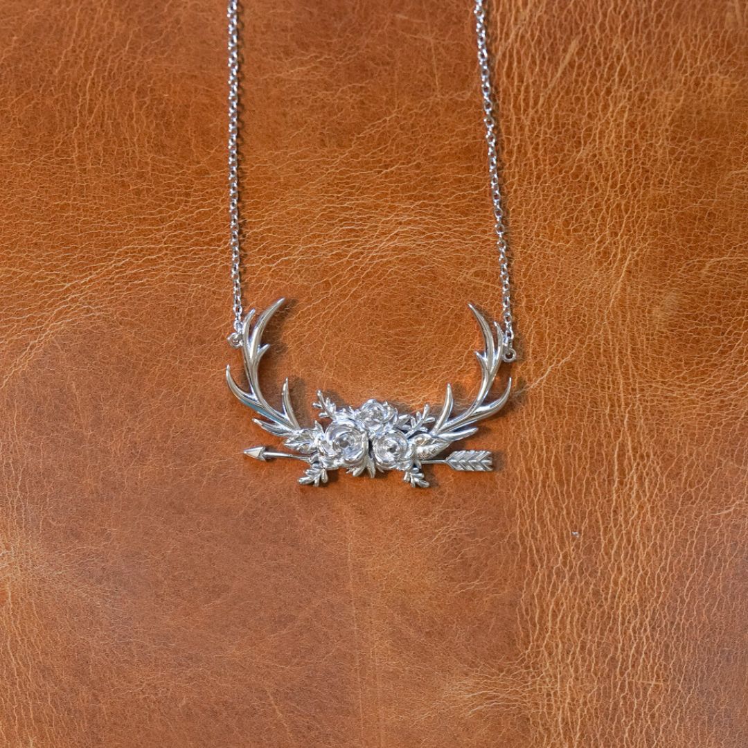 The Antler &amp; Floral Necklace