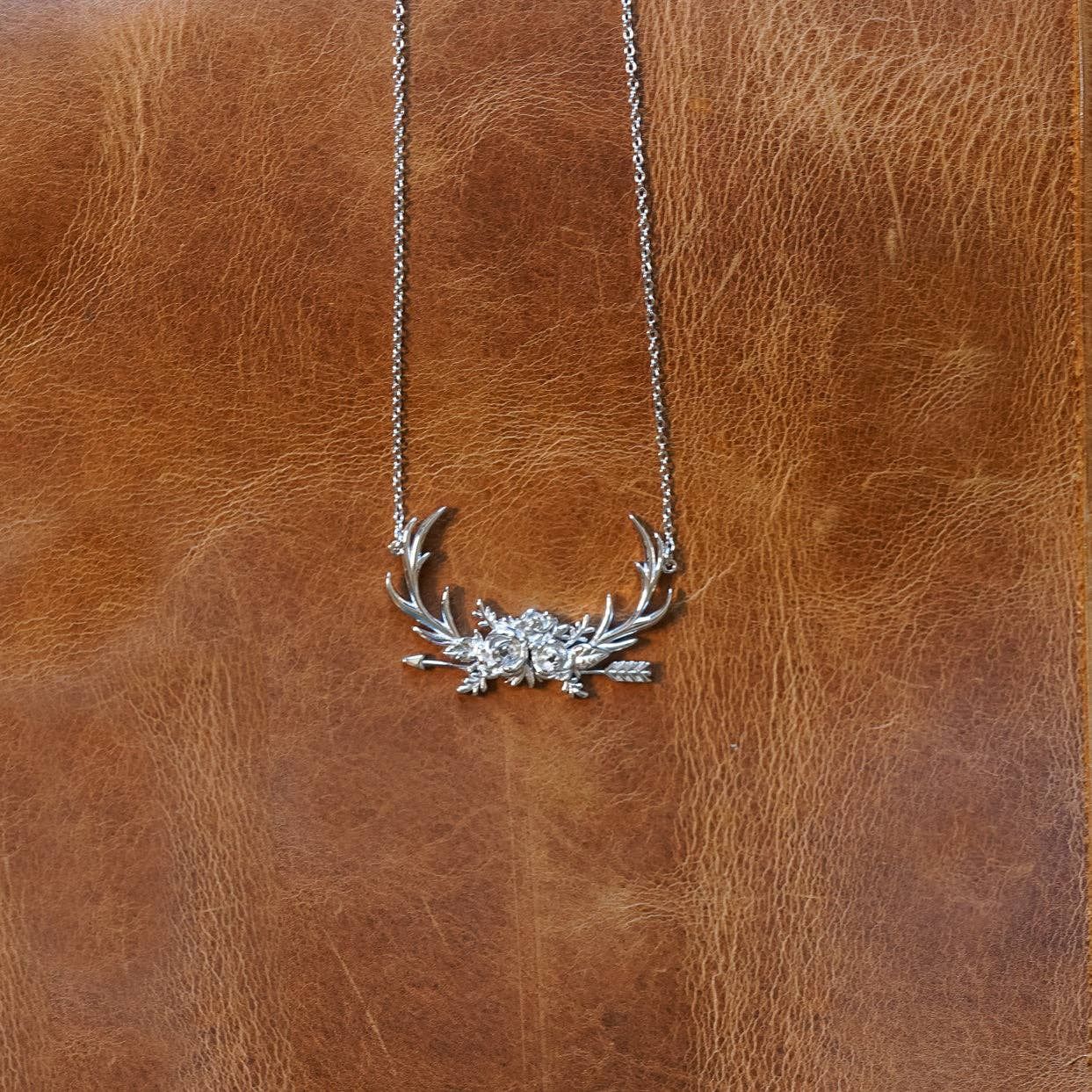 The Antler &amp; Floral Necklace