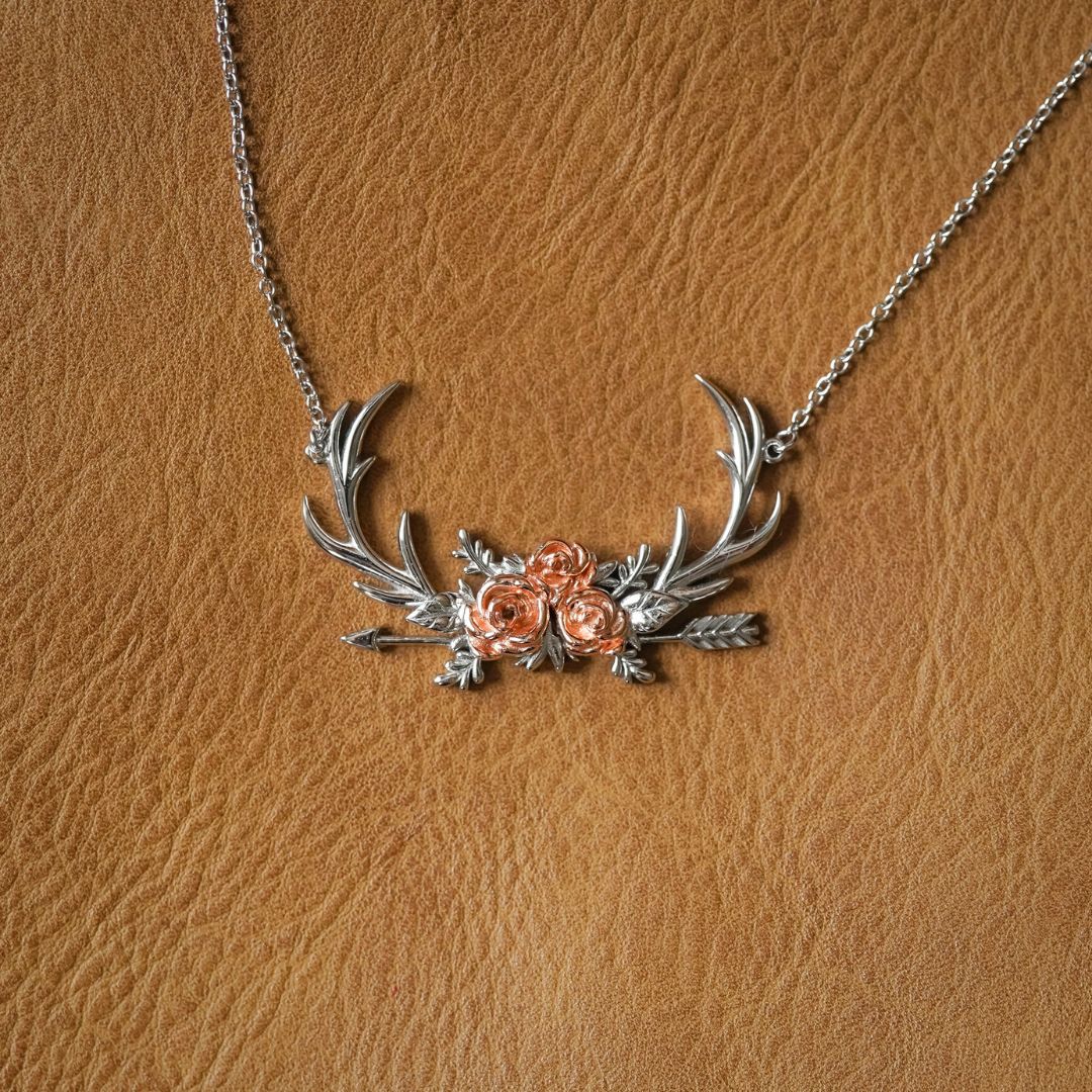 The Antler &amp; Floral Necklace