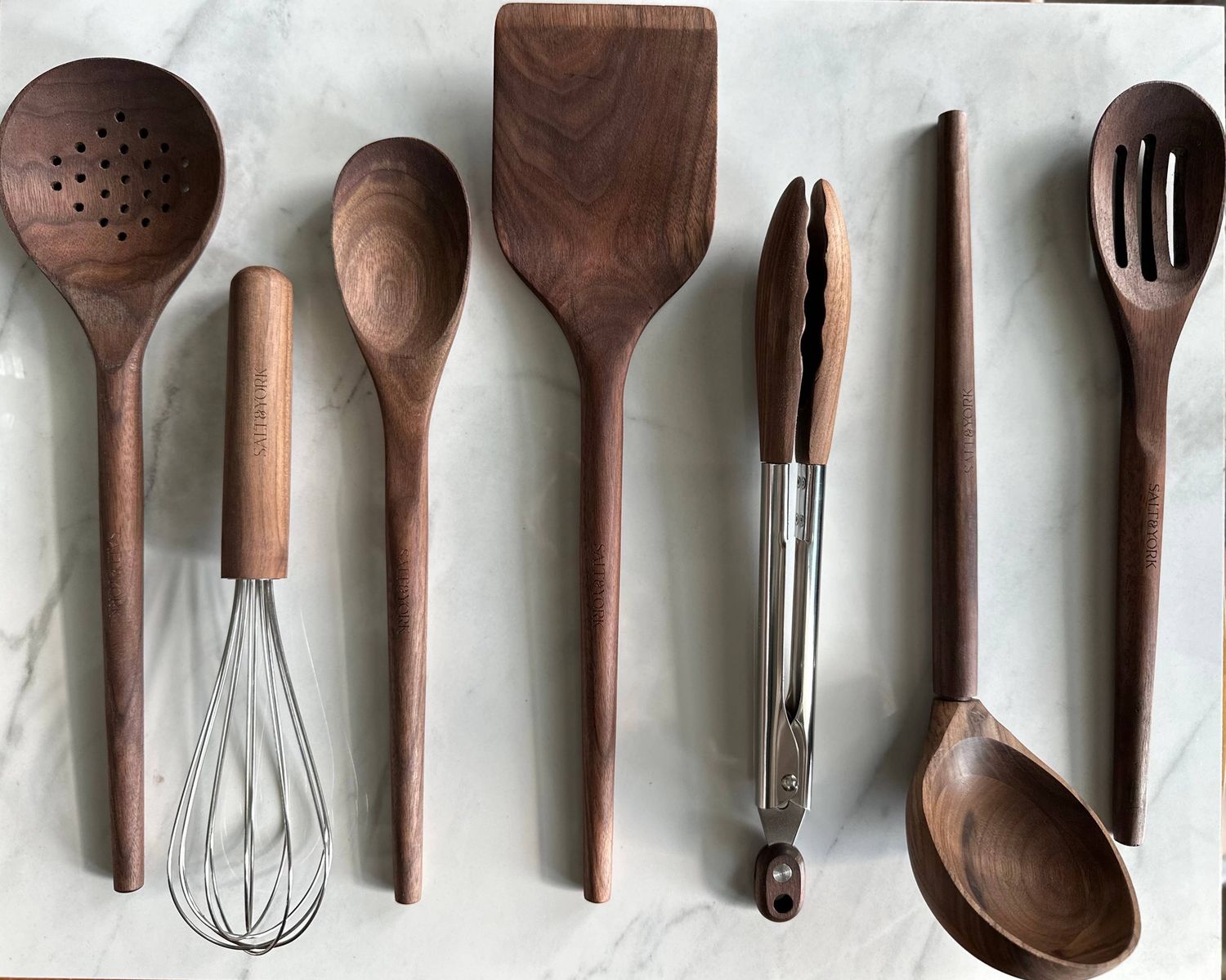 Walnut Wood Cooking Utensil Set – Nontoxic, Plastic free