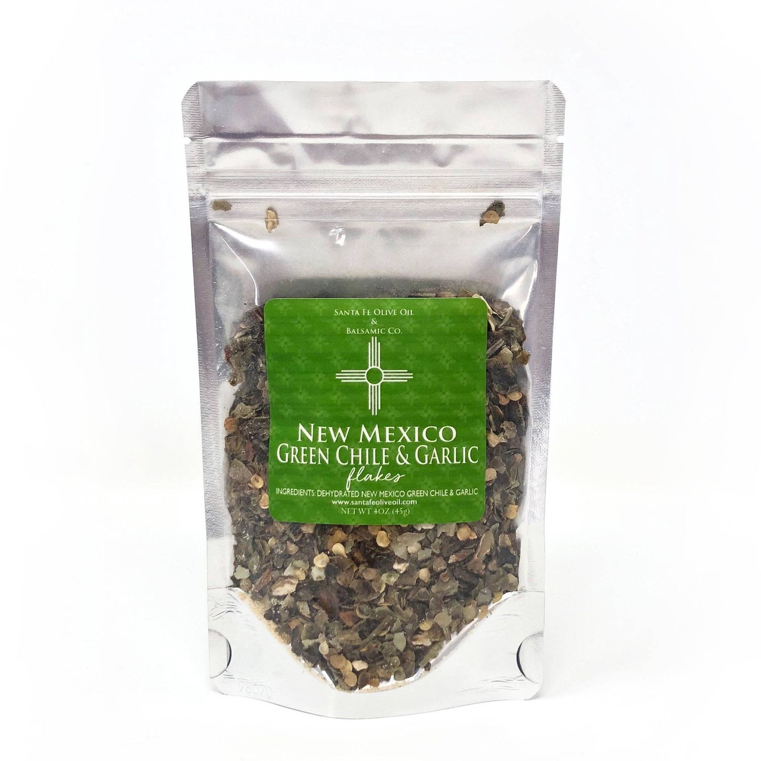 New Mexico Green Chile &amp; Garlic Flakes (4oz)