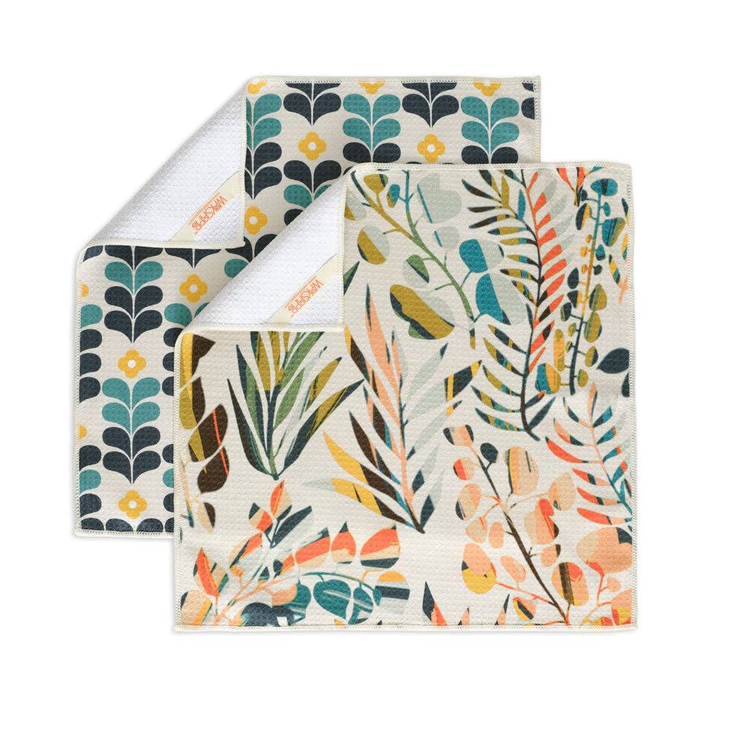 Colorful Leaves All Purpose Microfiber Towels, Set of 4
