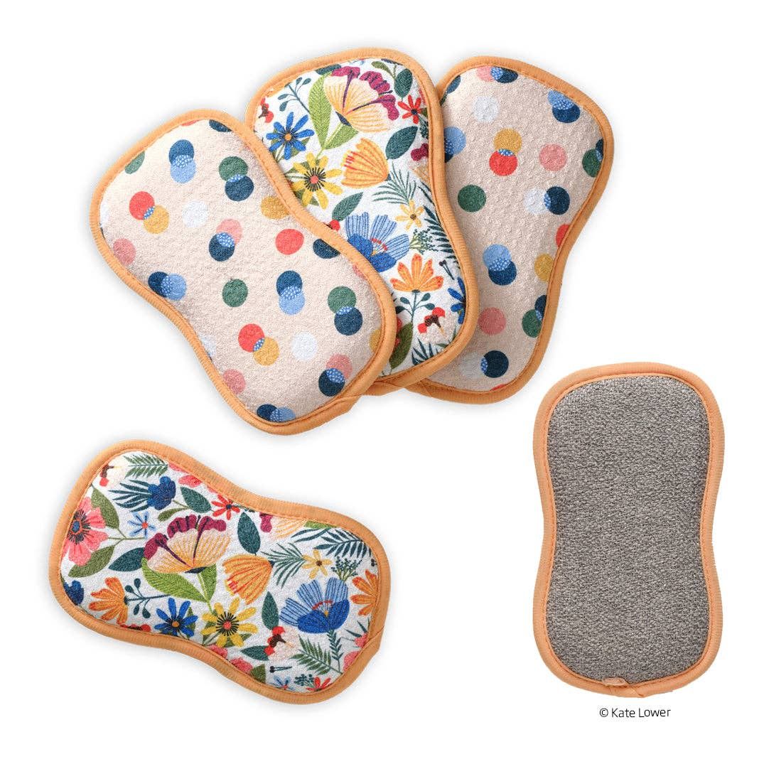 Field Of Flowers Scrubbies, Eco-friendly &amp; Machine Washable