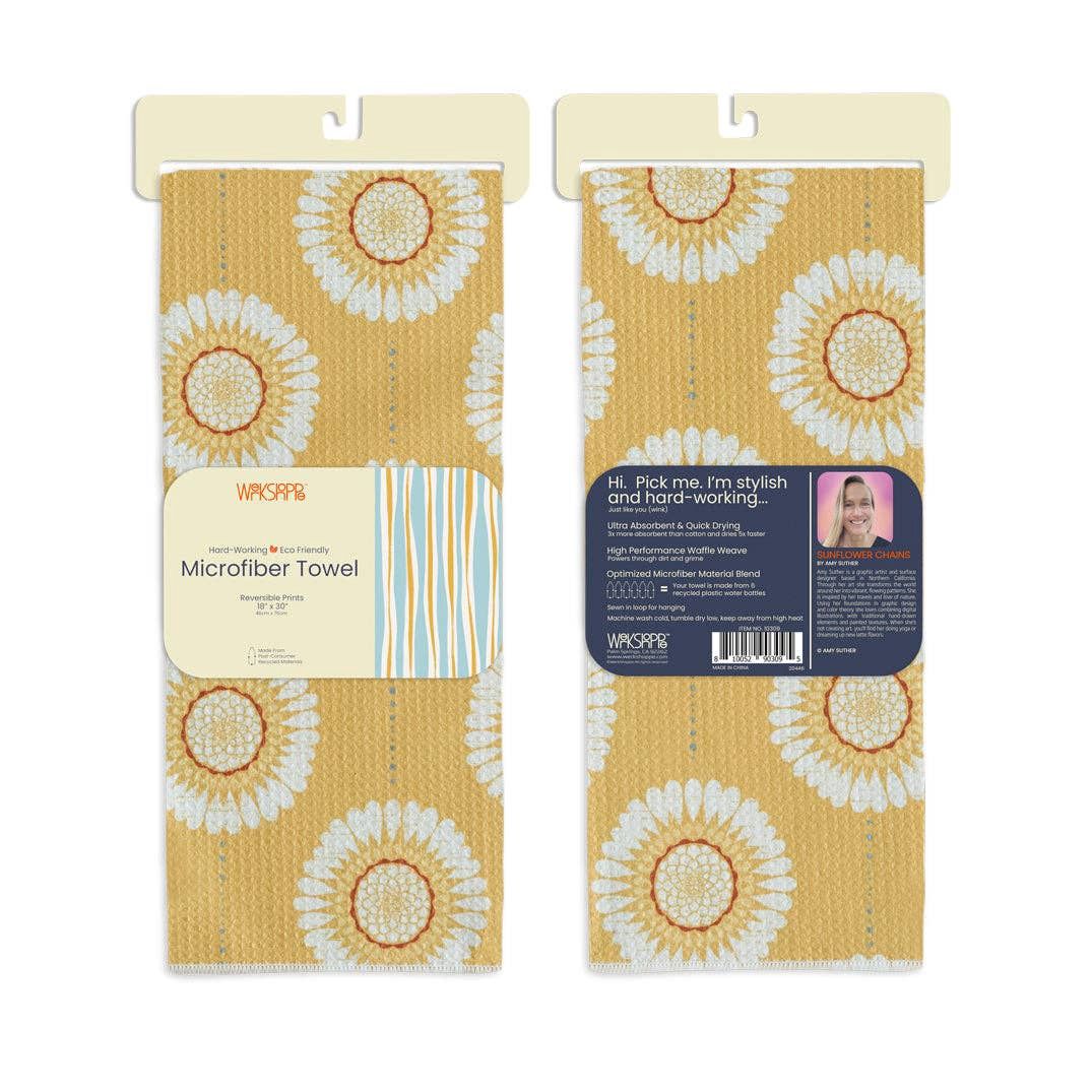 Sunflower Chains Microfiber Kitchen Towel