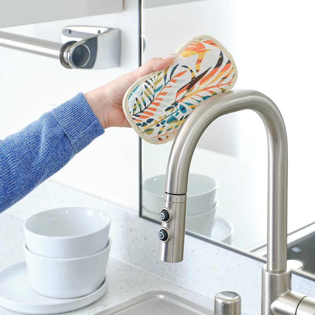 Colorful Leaves Reusable Scrubbies, Machine Washable
