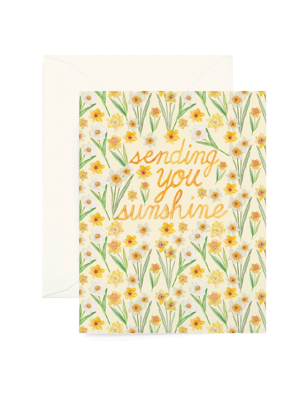Sending Sunshine Daffodil Greeting Card, Floral Greeting