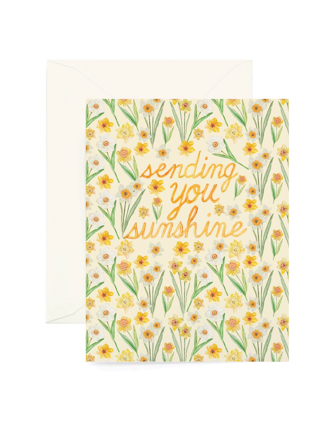 Sending Sunshine Daffodil Greeting Card, Floral Greeting
