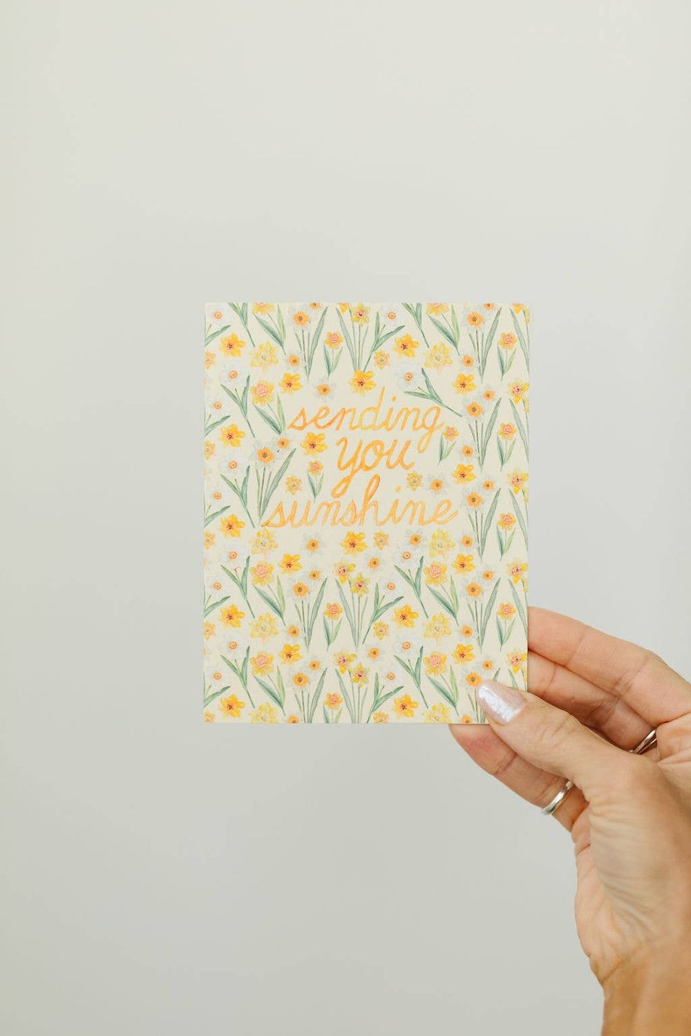 Sending Sunshine Daffodil Greeting Card, Floral Greeting
