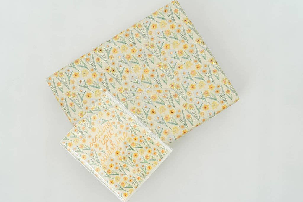 Sending Sunshine Daffodil Greeting Card, Floral Greeting