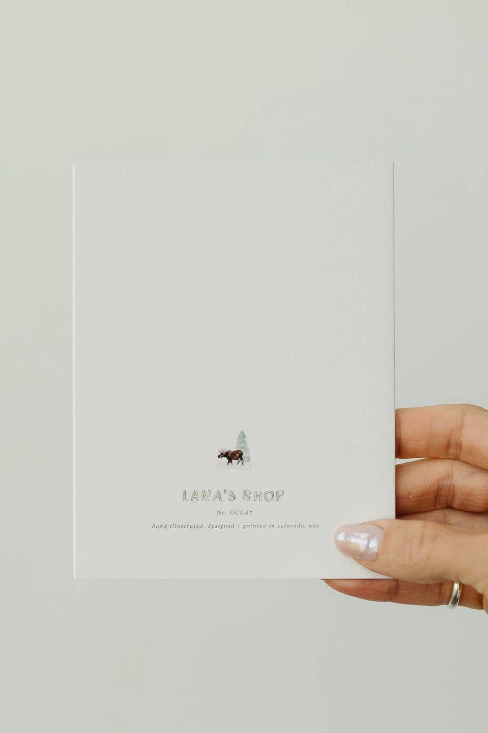 Ski Mountain Love Card, Winter Scene A2 Greeting Card