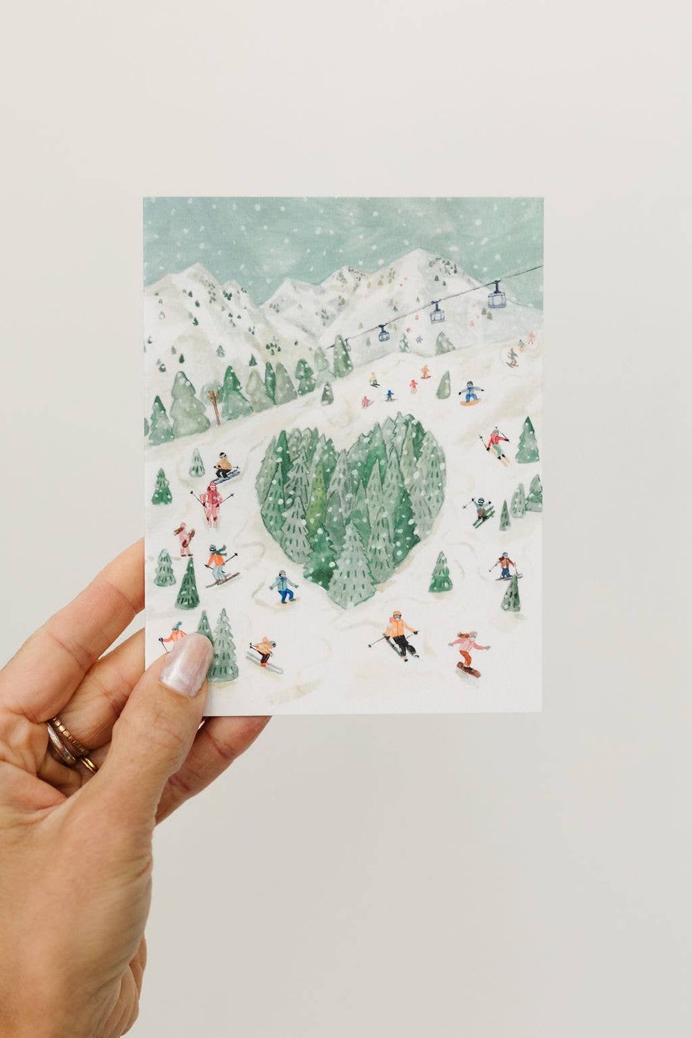 Ski Mountain Love Card