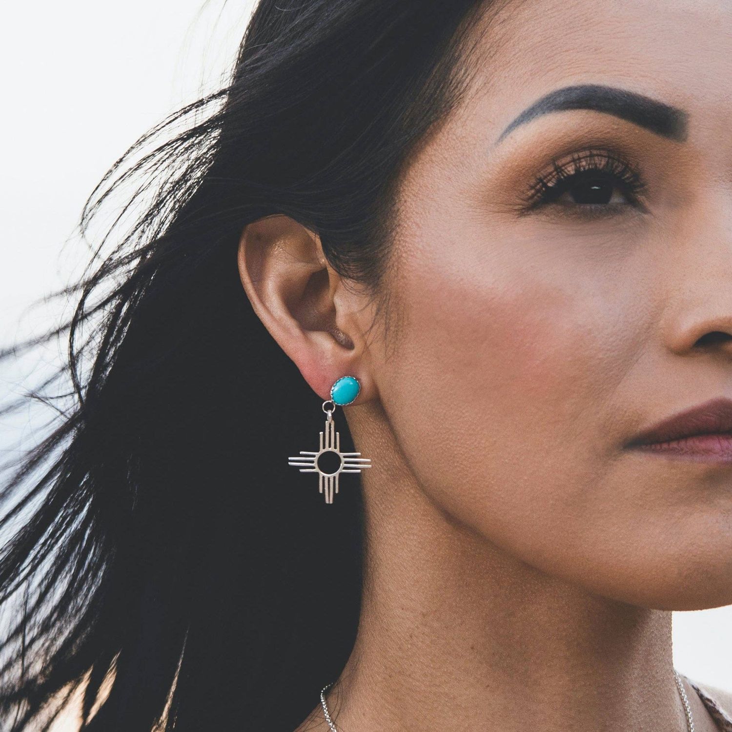 Enchantment Turquoise Zia Earrings