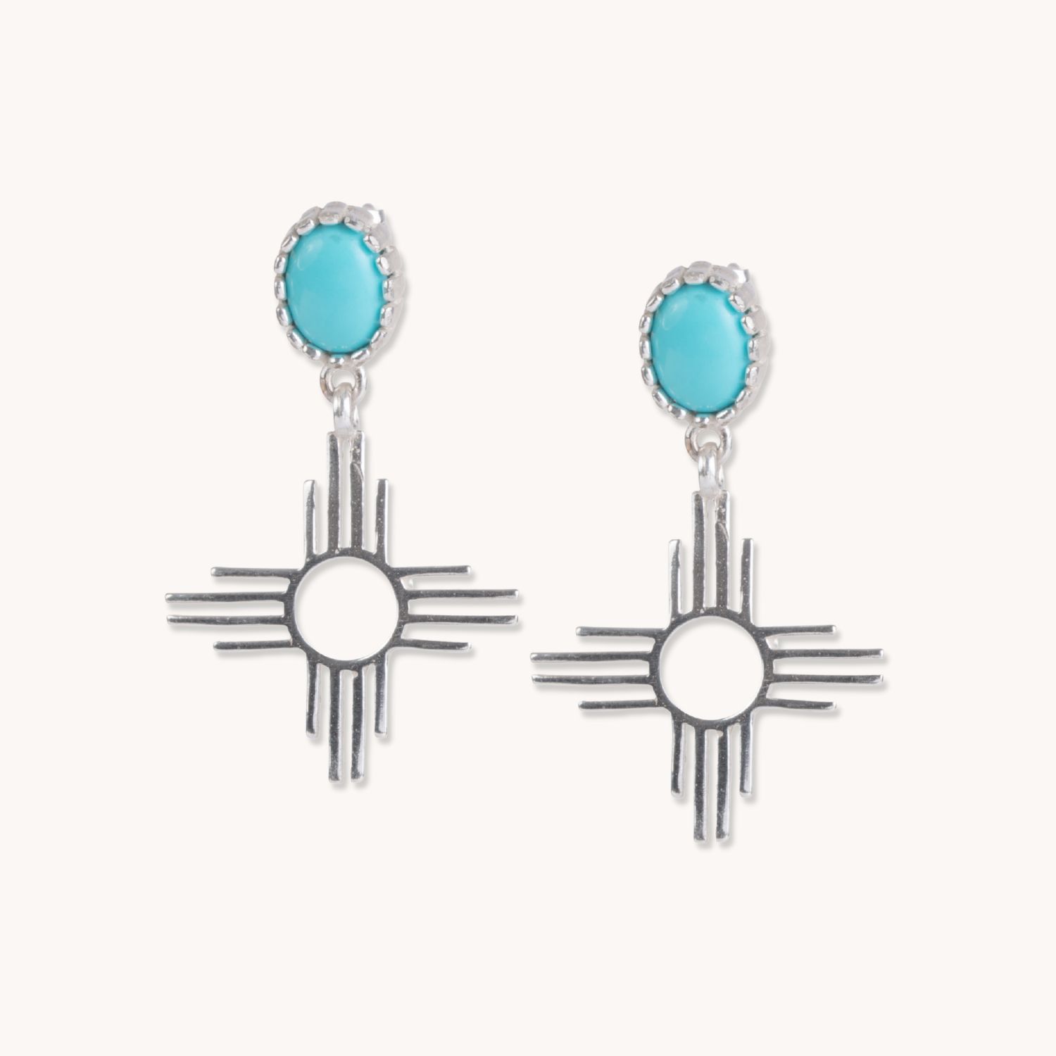 Enchantment Turquoise Zia Earrings