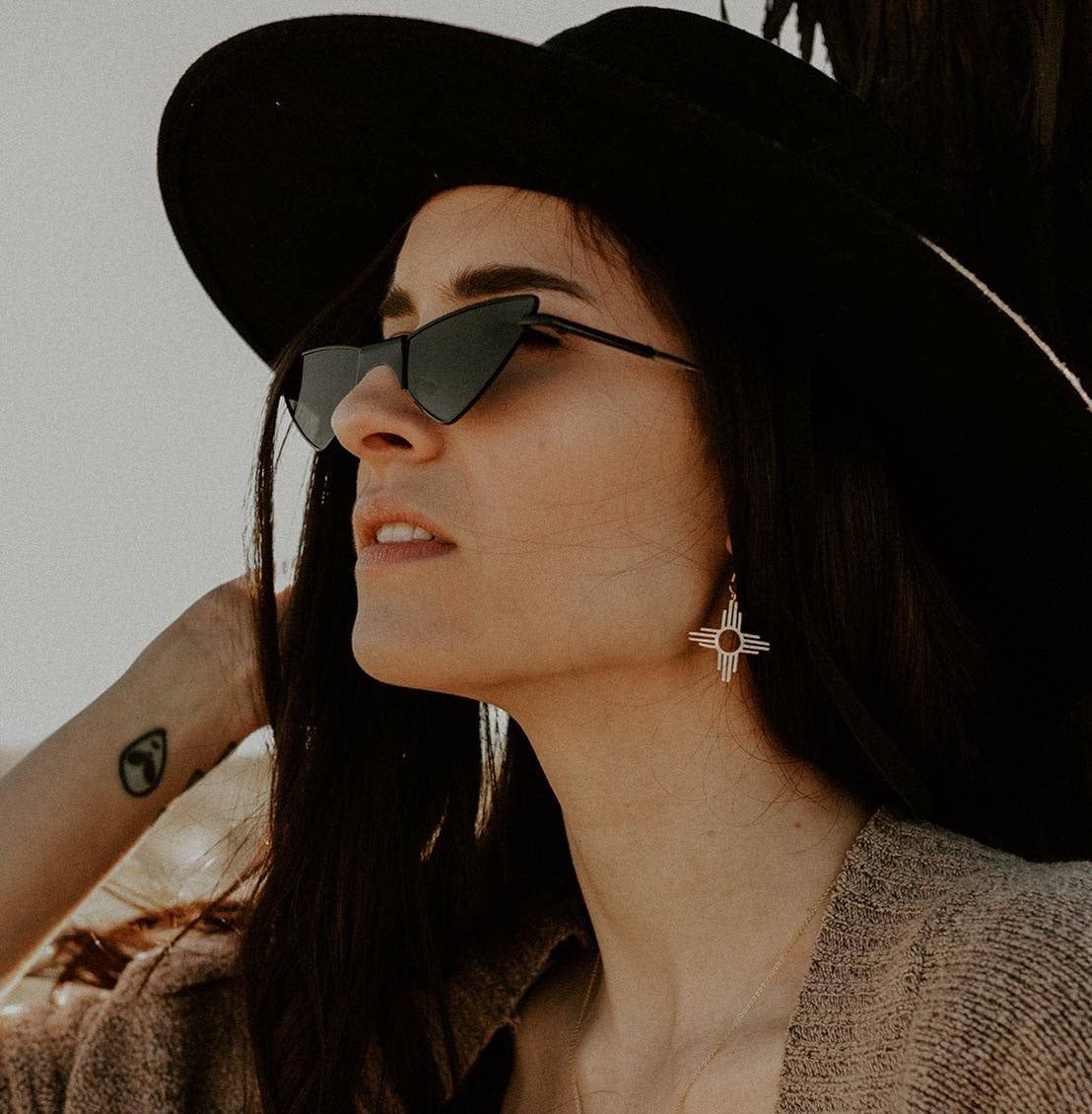 Enchantment: Gold Zia Dangle Earrings