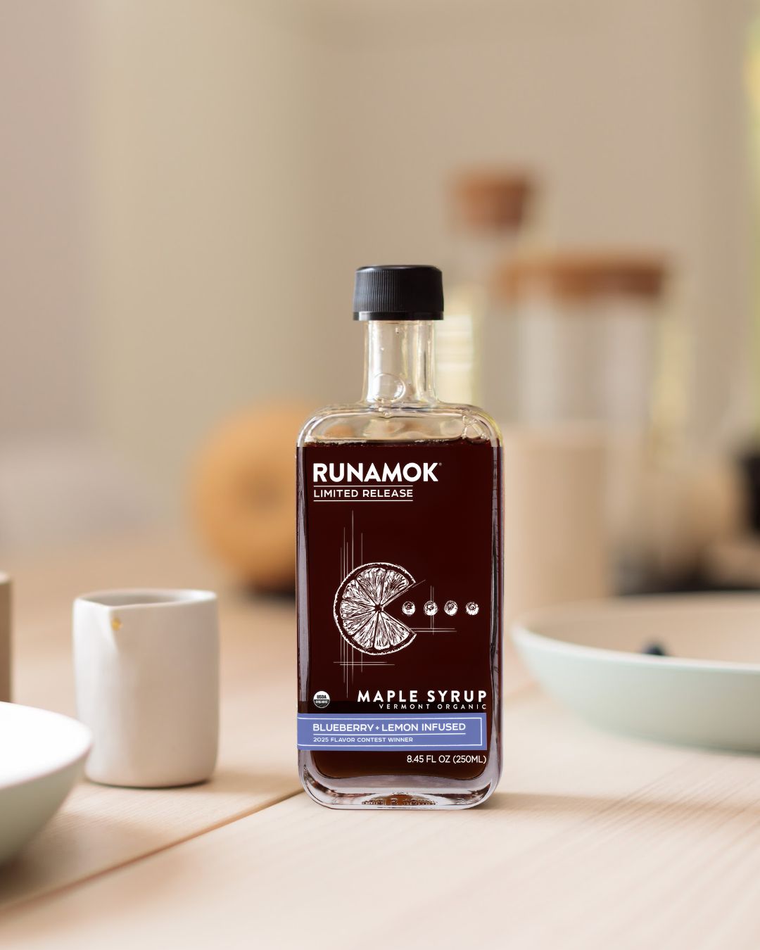 LIMITED Blueberry + Lemon Infused Organic Maple Syrup 250ml