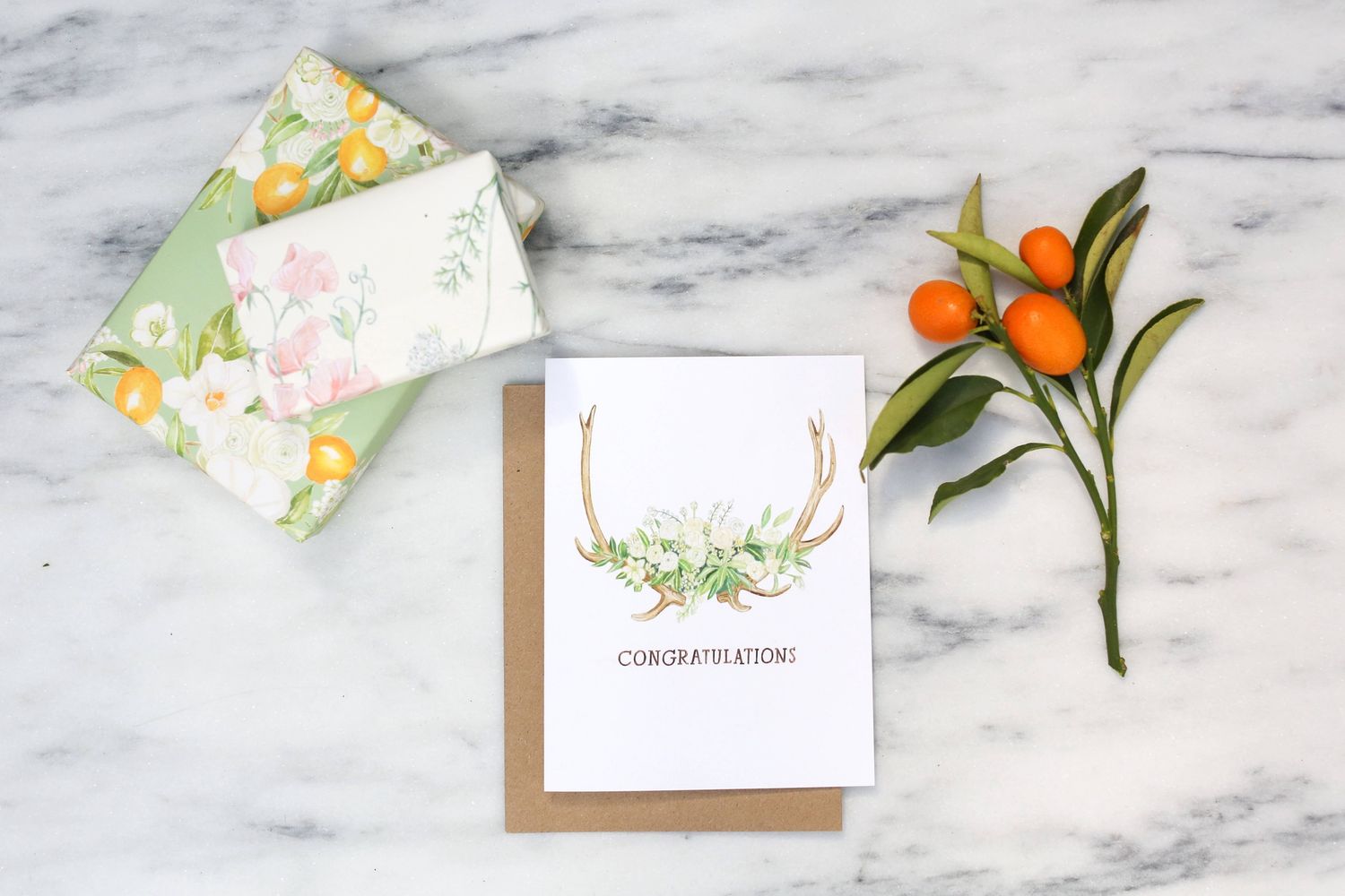 Antler Congratulations Greeting Card