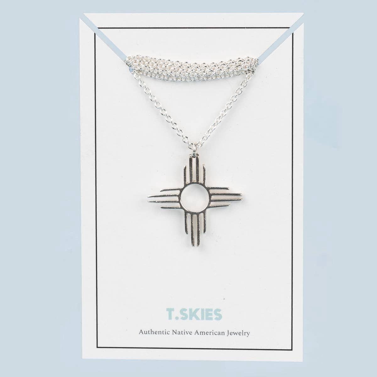 Enchantment: Silver Zia Dangle Pendant