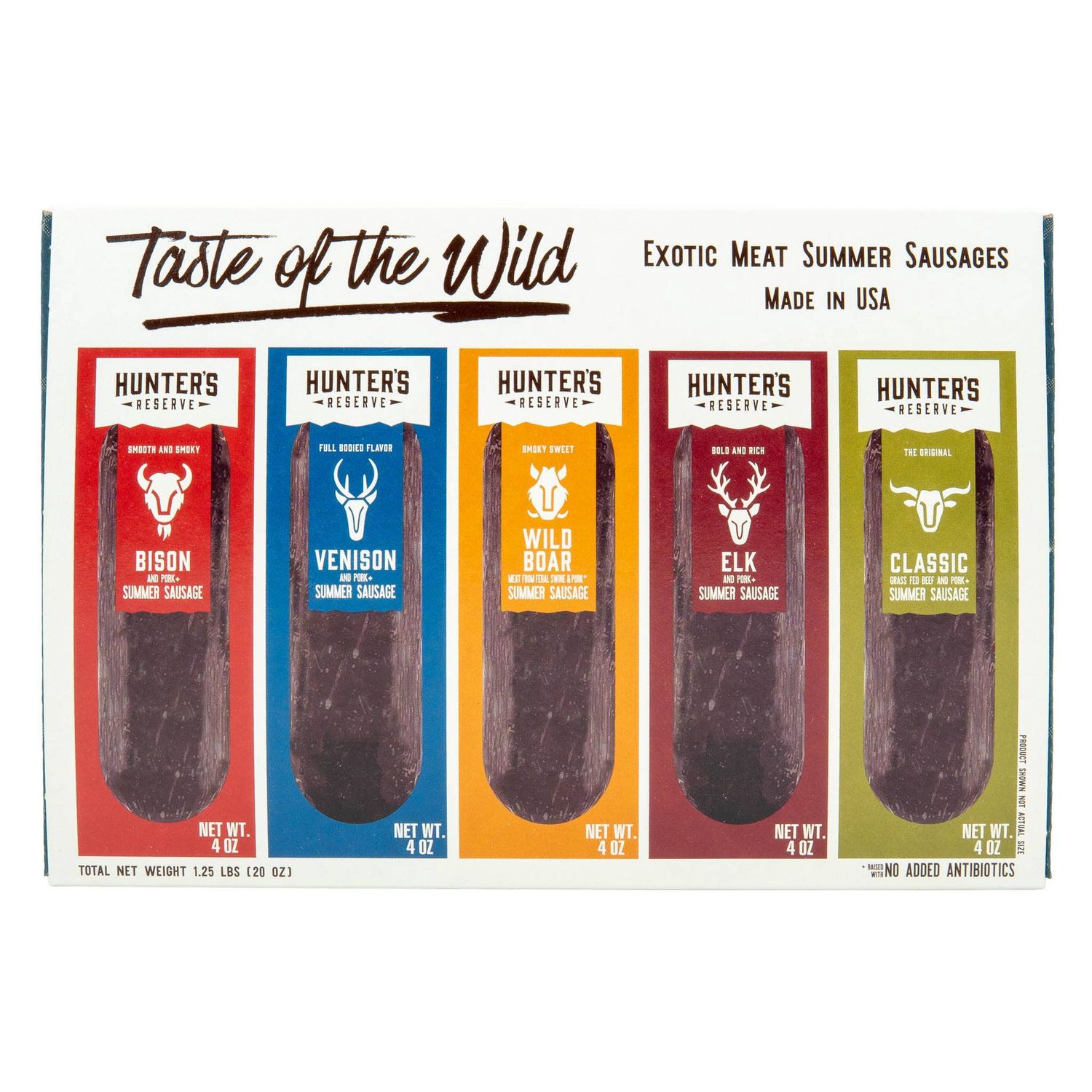 Taste of the Wild Holiday Gift Box- Five 4oz Summer Sausages