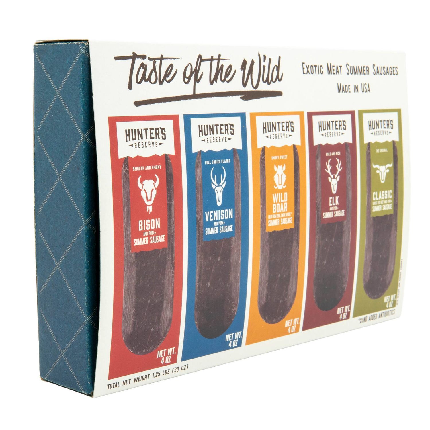 Taste of the Wild Holiday Gift Box- Five 4oz Summer Sausages