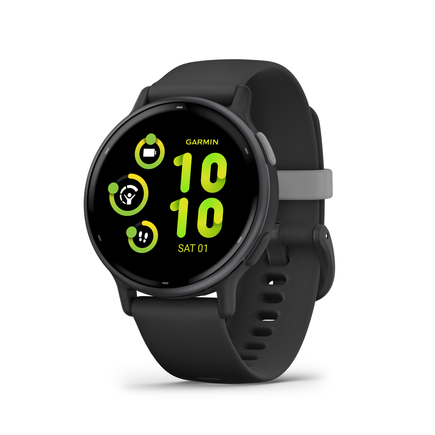 vívoactive® 5, Color: Slate Aluminum Bezel with Black Case and Silicone Band