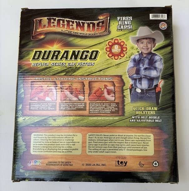 Legends of the Wild West Durango Double Cap Gun &amp; Holster