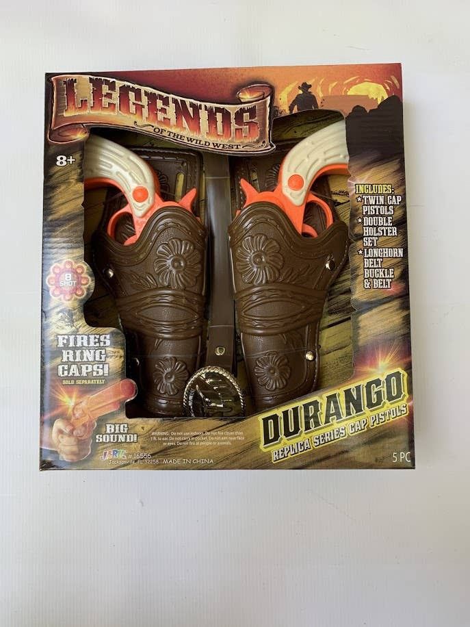 Legends of the Wild West Durango Double Cap Gun &amp; Holster