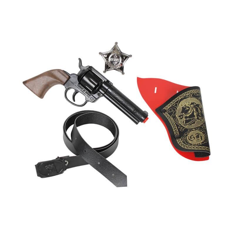 Wild West 4pc Cap Gun, Holster, Belt &amp; Star Badge Playset