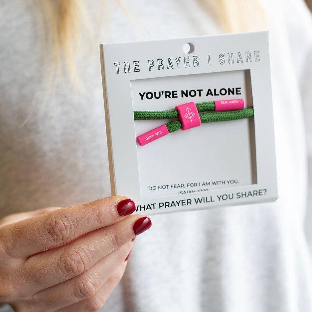 YOU'RE NOT ALONE Bracelet, Christian Cord Bracelet