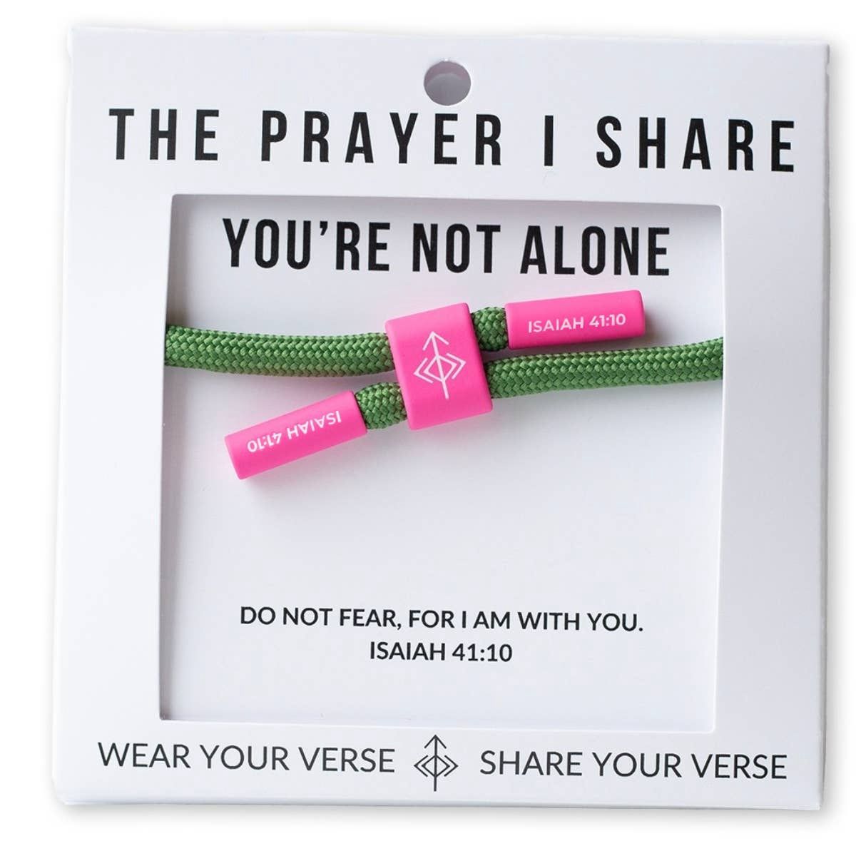 YOU'RE NOT ALONE Bracelet, Christian Cord Bracelet
