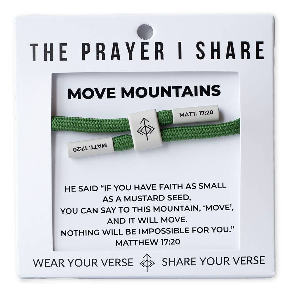 MOVE MOUNTAINS Bracelet, Christian Cord Bracelet