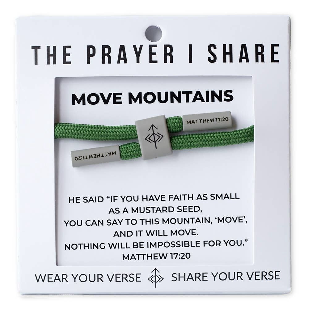 MOVE MOUNTAINS Bracelet, Christian Cord Bracelet