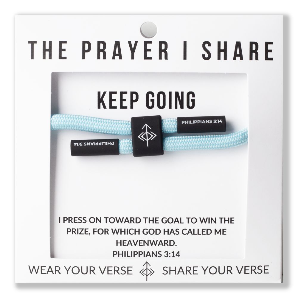 KEEP GOING Christian Cord Bracelet, Bible Verse Gifts