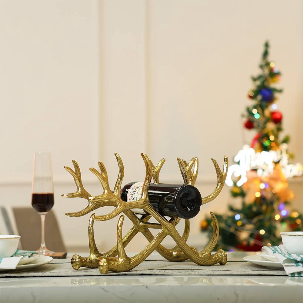 Gold Antler Wine Rack