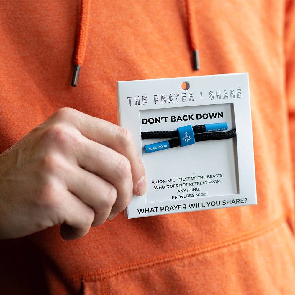 DON'T BACK DOWN  Christian Cord Bracelet