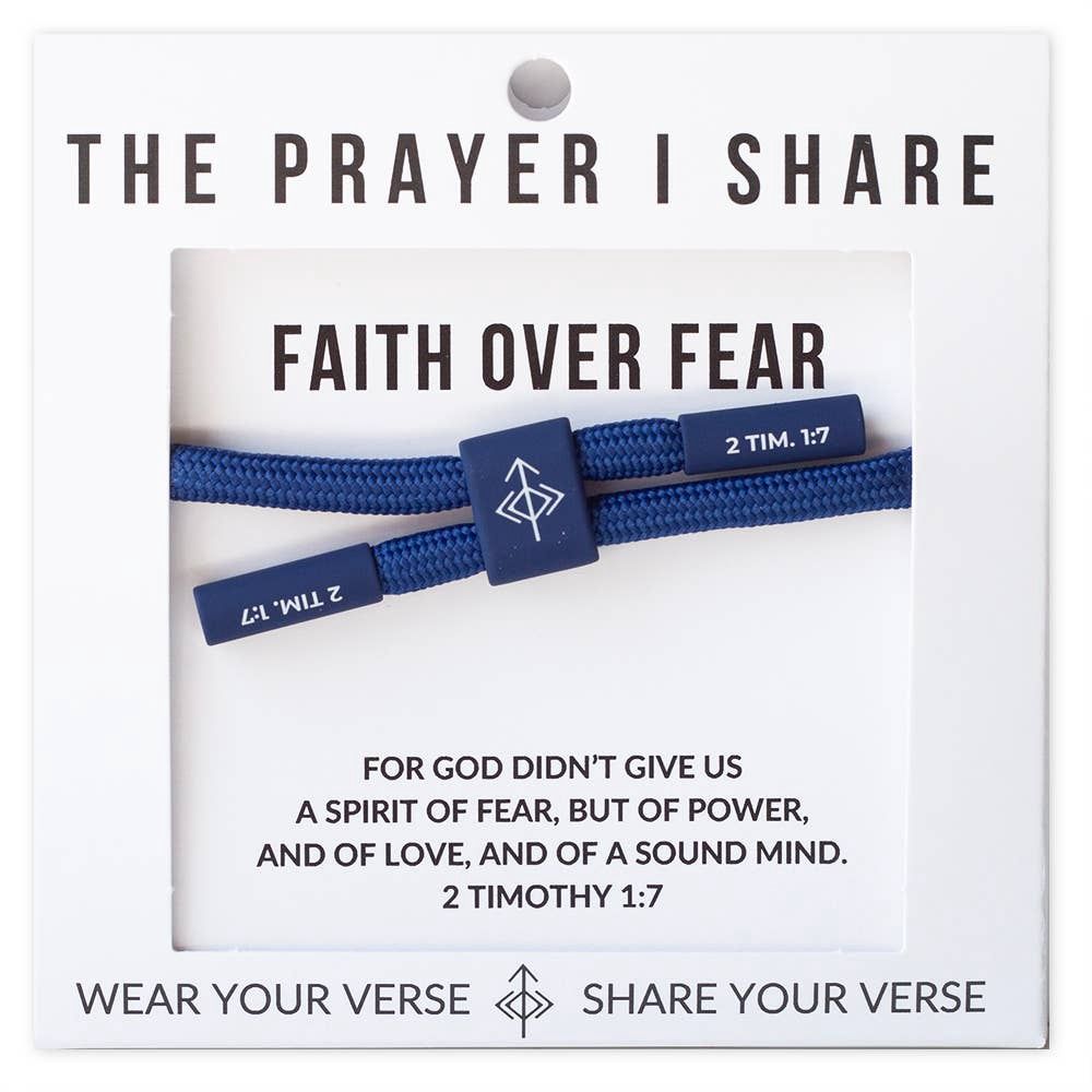 FAITH OVER FEAR Bracelet, Christian Cord Bracelet | Military