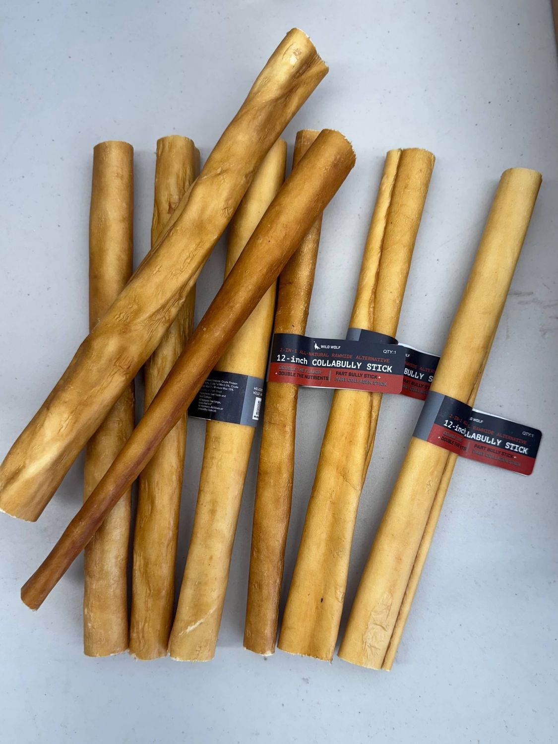 12-inch CollaBully Stick - 100% Natural Dog Chew Treats