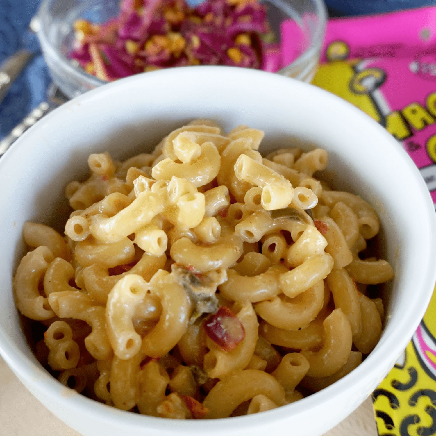 Hatch Red Chile, Garlic, Cheddar Mac and Cheese