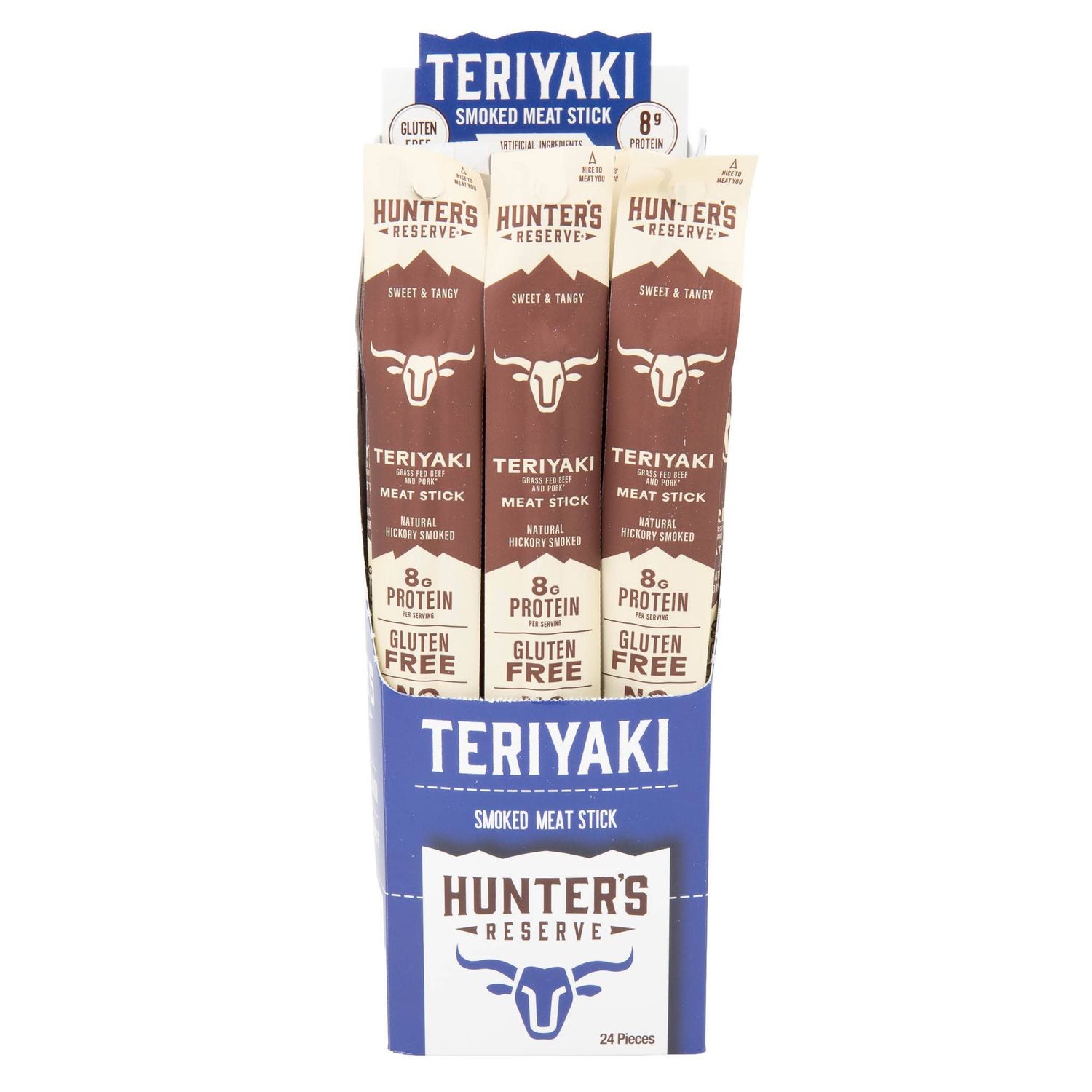 Teriyaki Grass Fed Beef Meat Sticks - 24 Pack
