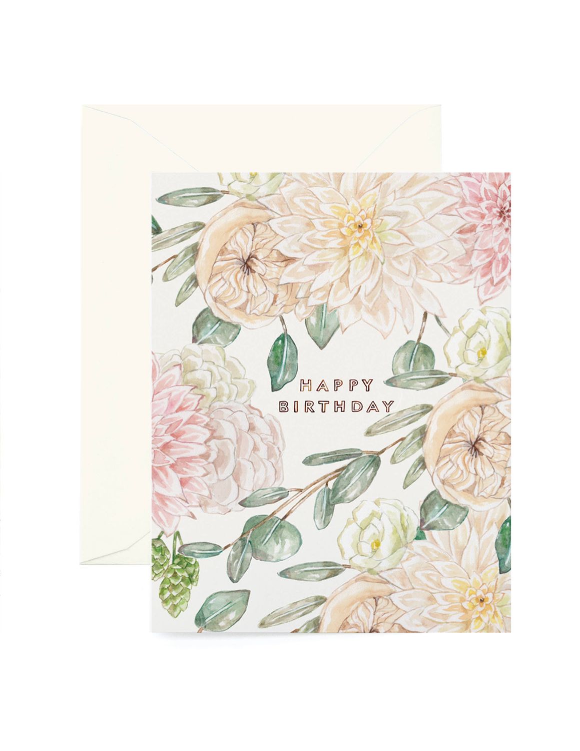 Garden Rose Birthday Greeting Card