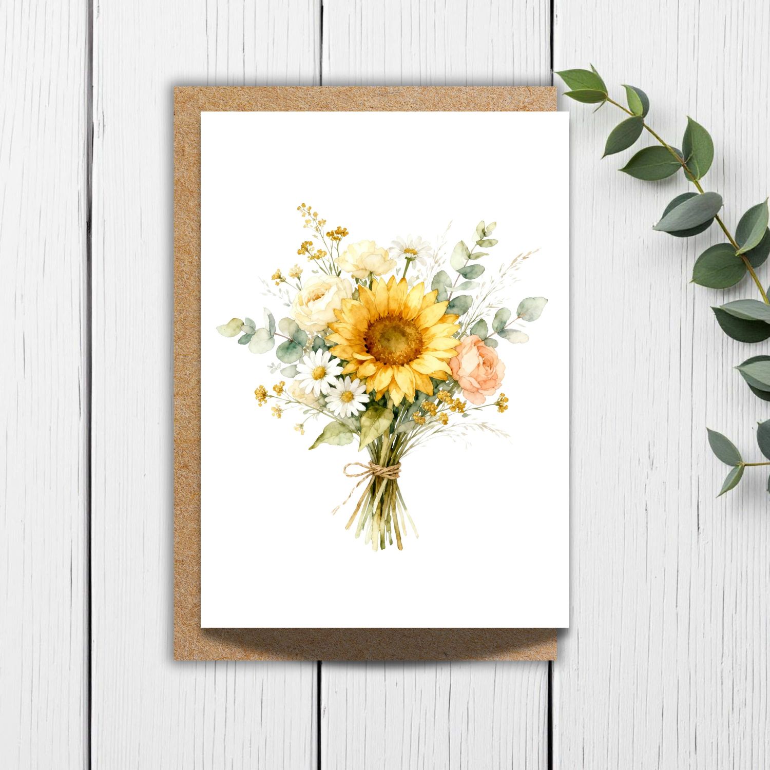 Floral Bouquet: Sunflower Greeting Card